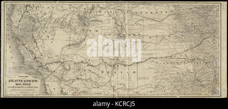 Detail map of the Atlantic and Pacific Rail Road from the Mississippi River to the Pacific Ocean (10208126334) Stock Photo