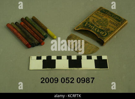 Box of Eight Crayons Created by the Binney and Smith Co Stock Photo
