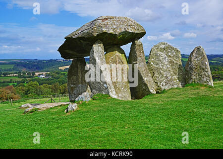Pentre Ifan neolithic burial mound. Stock Photo