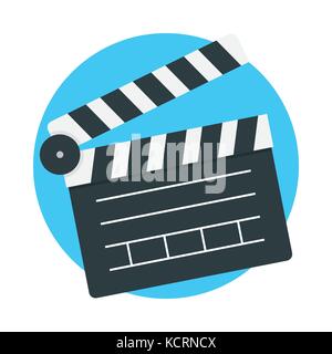 Film clapper icon. Simple illustration of film clapper vector icon for web  design isolated on white background Stock Vector Image & Art - Alamy