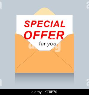 Envelope with personal special offer Stock Vector