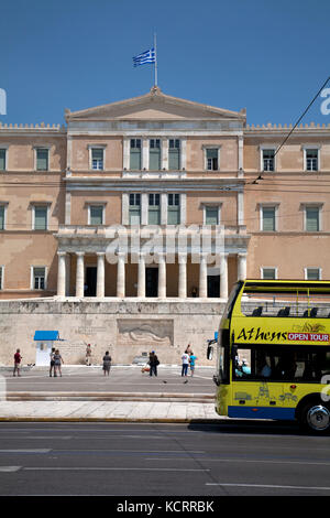 Vouli Parliament Building Syntagma Square Athens Greece Stock Photo
