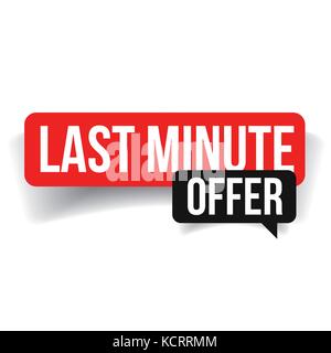 Last minute offer sign Stock Vector