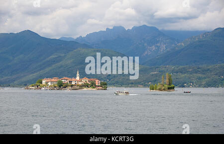 Isola Superiore (Fishermen's Island) on Lake Maggiore - Baveno - Stresa - Italy Stock Photo