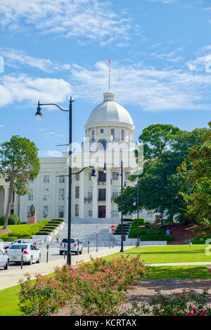 The Alabama State Capitol building in Montgomery Alabama is the seat of Alabama state government in Alabama USA. Stock Photo