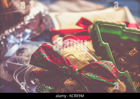 Photograph of some Christmas desert sweet gifts Stock Photo