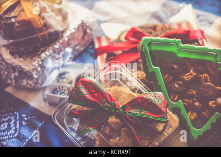 Photograph of some Christmas desert sweet gifts Stock Photo