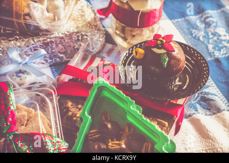 Photograph of some Christmas desert sweet gifts Stock Photo