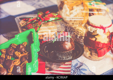 Photograph of some Christmas desert sweet gifts Stock Photo