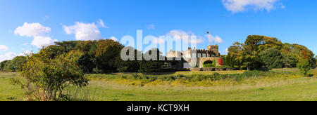 Walmer Castle from coastal path  Panorama 1 Stock Photo