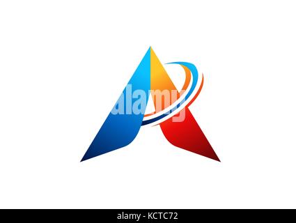 letter A logo, abstract logo icon business element letter A symbol vector design Stock Vector