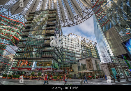 Sony centre with emperor's hall at Potsdamer Platz, Berlin, Germany Stock Photo