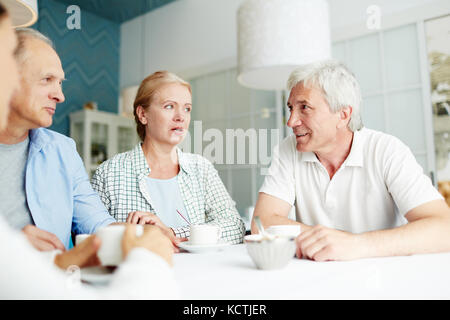 Long-Awaited Gathering of Friends Stock Photo