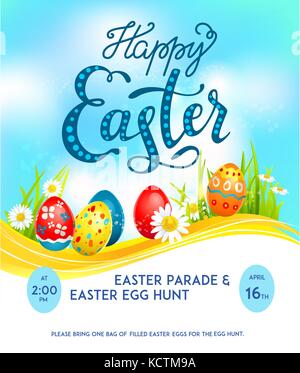 Template easter poster