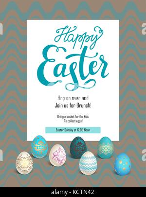 Card holiday easter Stock Vector