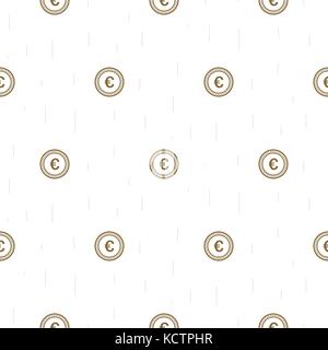 Euro currency symbol abstract seamless pattern. Stock Vector