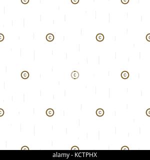 Copyright symbol thin abstract seamless pattern. Stock Vector