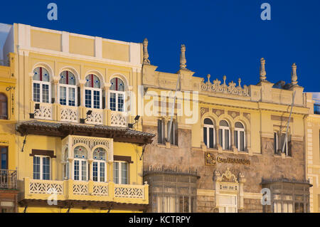 Regionalist style buildings in the Plaza de San Francisco, Seville, Region of Andalusia, Spain, Europe Stock Photo