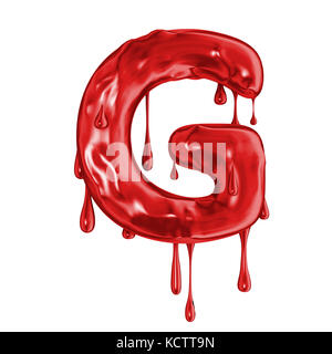 Blood font halloween horror letter G Stock Photo