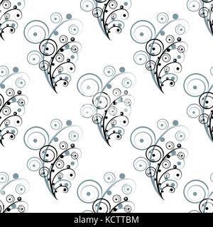 Abstract seamless flower elements Stock Vector