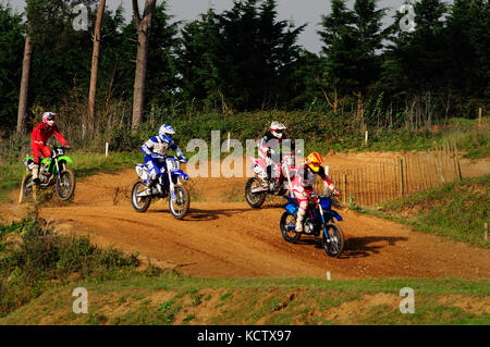 motocross practice session Stock Photo