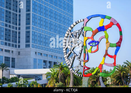 Coming Together statue by Niki de St. Phalle in downtown San Diego, California, USA. Stock Photo