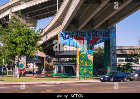 View of Chicano Park. Barrio Logan, San Diego, California, USA. Stock Photo