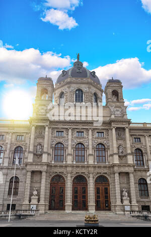September 2017, VIENNA, AUSTRIA: Panoramic view of Museum of Fine Arts history in Vienna, Austria Stock Photo