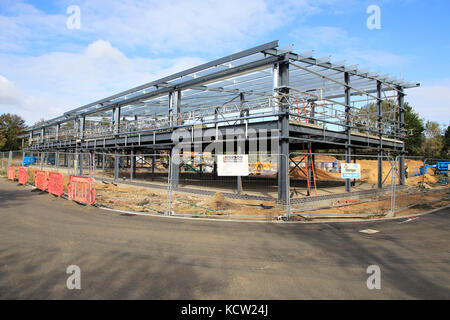 New industrial units under construction at Riduna Park, Melton, Suffolk, England, UK Stock Photo