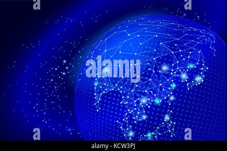 World map point, line, composition, representing the global, Global network connection,international meaning vector Stock Vector