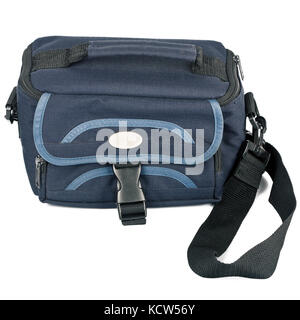 Old camera bag isolated on a white background Stock Photo