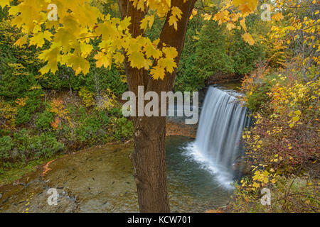 Kagawong Creek at Bridal Veil Falls, Manitoulin Island, Ontario, Canada Stock Photo