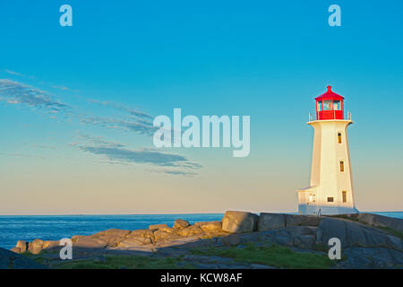 Peggy's Cove lighthouse, Peggy's Cove, Nova Scotia, Canada Stock Photo