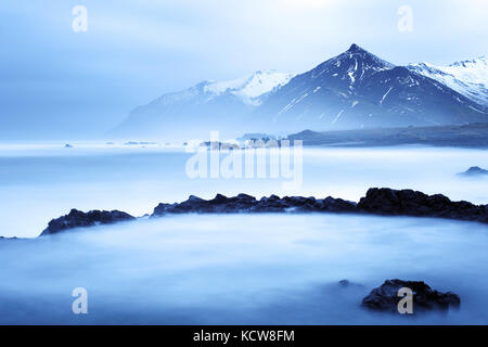 The East Fjords in December Stock Photo