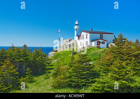 Lobster Cove Head Lighthouse at Rocky Harbour, Gros Morne National Park, Newfoundland & Labrador, Canada Stock Photo