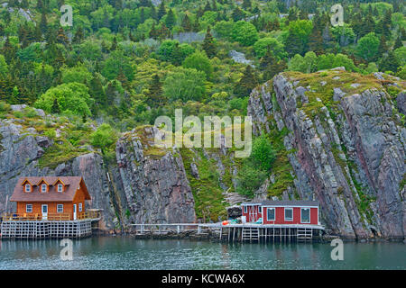 Fishing village, Quidi Vidi, Newfoundland & Labrador, Canada Stock Photo