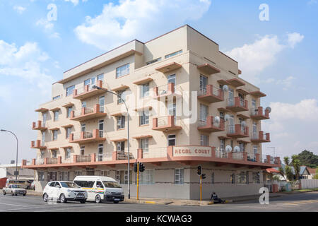 Regal Court Art Deco building, Prince George Avenue, Brakpan, East Rand, Greater Johannesberg, Gauteng Province, Republic of South Africa Stock Photo