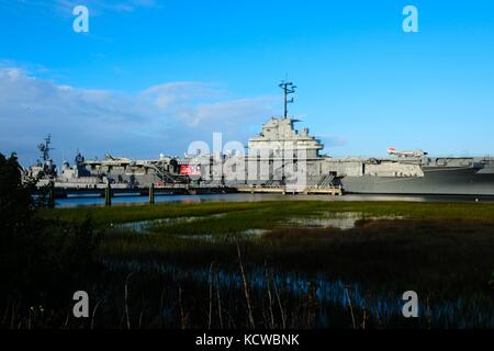 USS Yorktown CV-10 at Patriot's Point Stock Photo