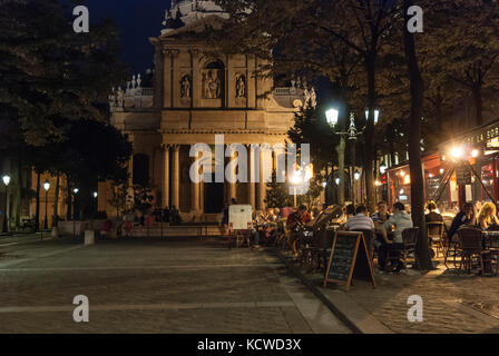 Parisian cafe at night Stock Photo