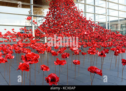 Weeping Window display at the Welsh National Assembly Stock Photo - Alamy