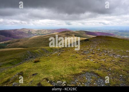 Across Atkinson Pike to Purple Carrock Fell Stock Photo