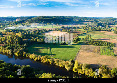 View to the Dordogne river from Domme Stock Photo