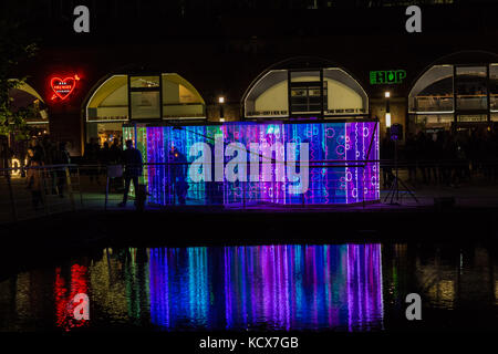 6th Oct 2017, Leeds Night Light, a magical celebration of light and colour, this the 13th year of Light Night Leeds. Stock Photo