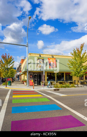 Pulp Fiction Coffee House and bookstore, Kelowna, Okanagan Region, British Columbia, Canada. Stock Photo