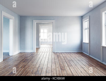 The Modern empty interior rooms. 3d rendering
