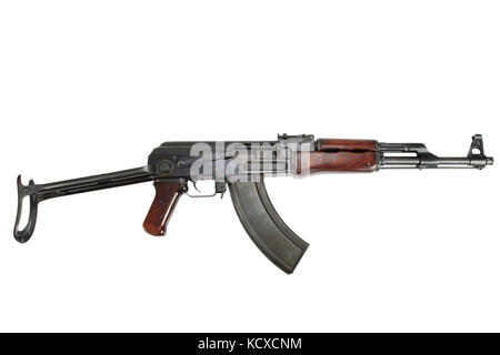 First model AK 47 from 1954 assault rifle isolated on white Stock Photo