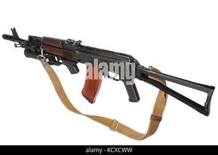 Kalashnikov AK with under-barrel grenade launcher Stock Photo