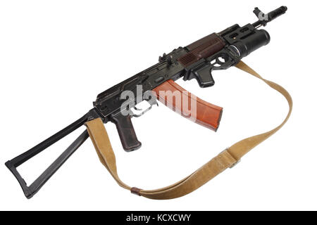 Kalashnikov AK with under-barrel grenade launcher Stock Photo