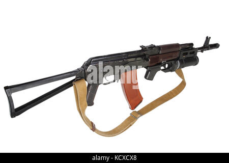 Kalashnikov AK with under-barrel grenade launcher Stock Photo