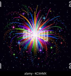 Holiday Firework Background Stock Vector